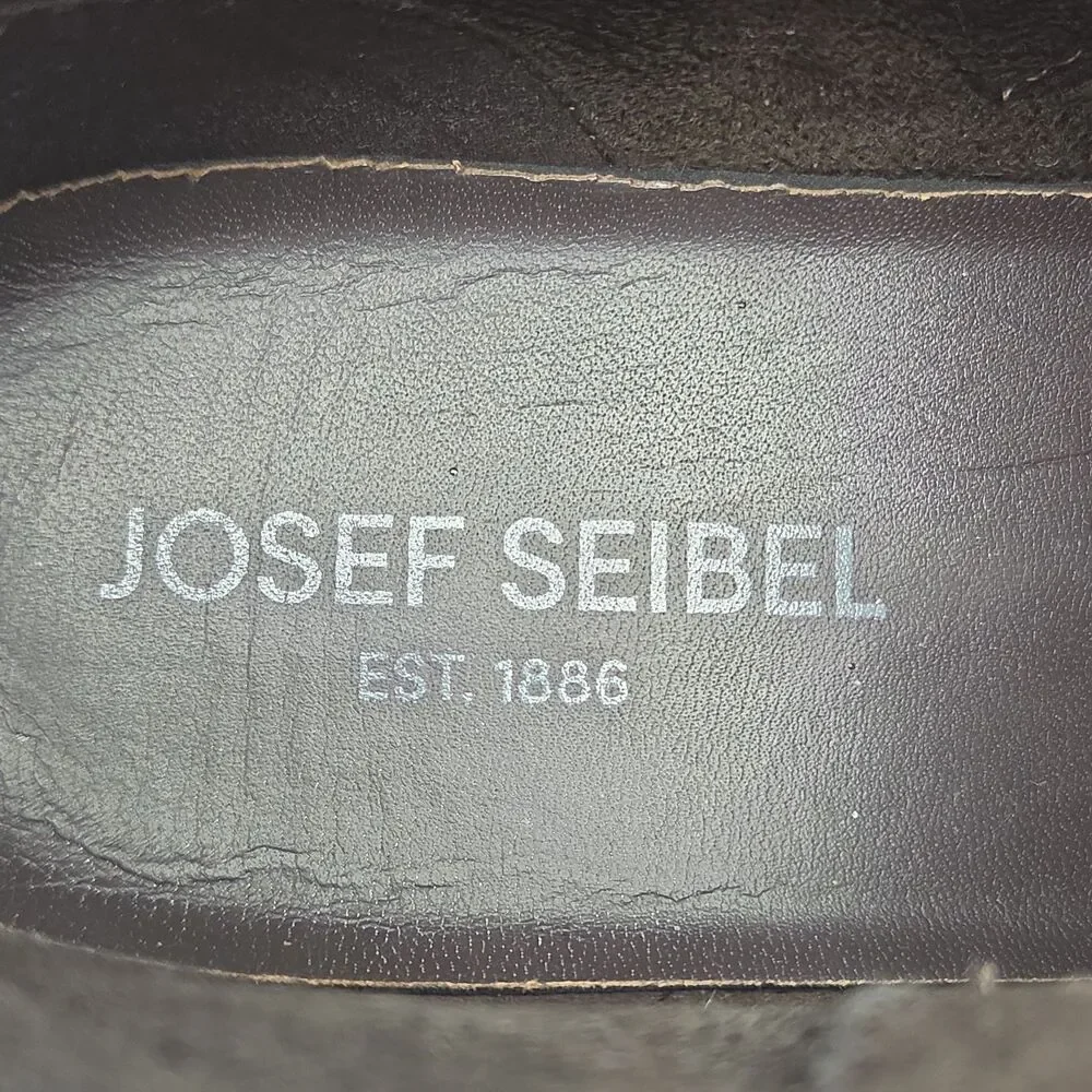 Josef Seibel Boot Leather Ankle Bootie Brown Zip Women Sz 8-8.5 39 Low 1